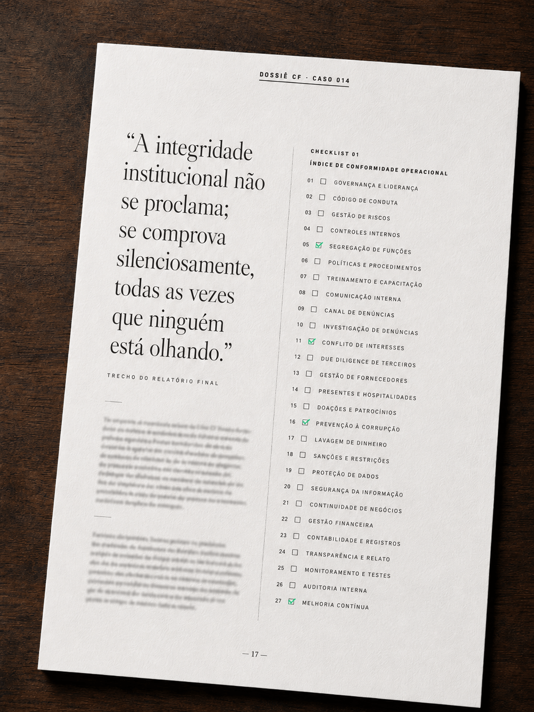 Checklist de 27 ítems